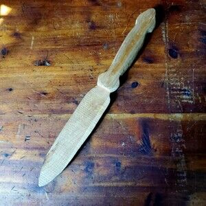 Tanto Aikido Bokken Wooden Sparring Training Knife - Handmade Carved - 13 Inches